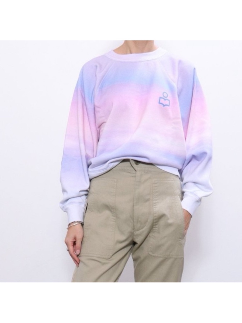 Isabel Marant Pastel Tie-Dye Crewneck Sweatshirt - Lavender, Pink, Blue